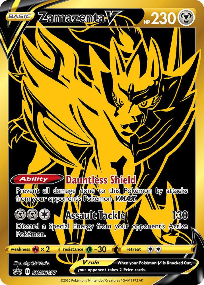 Zamazenta V - SWSH077 - SWSH: Sword & Shield Sealed Promo Card